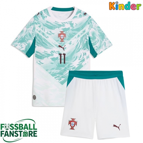 Portugal Joao Felix #11 Replik Auswärtstrikot Kinder WM 2026 Kurzarm (+ Kurze Hosen)